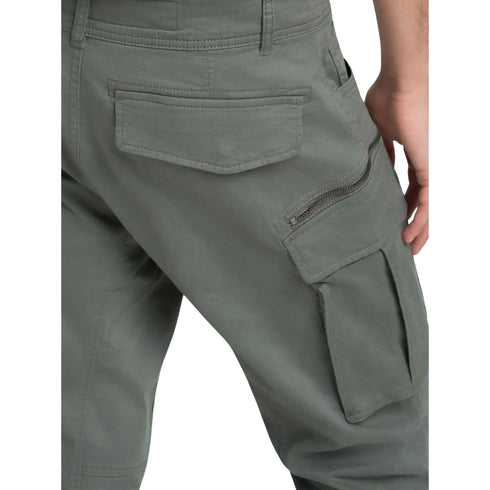 Pantalone Uomo cargo, multitasca con etichetta logo